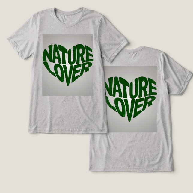 T-shirt En Tri-matière Nature Lover Green Grey (Design Recto & Verso)