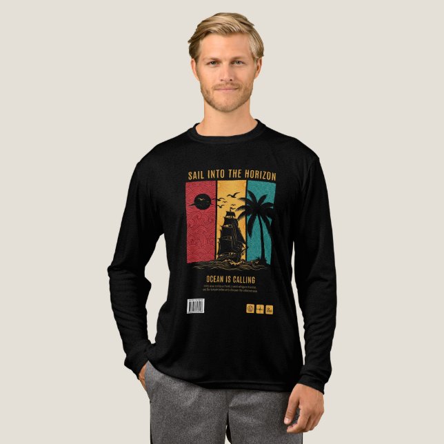 T-shirt En Tri-matière Naviguez dans l'Horizon (Recto complet)