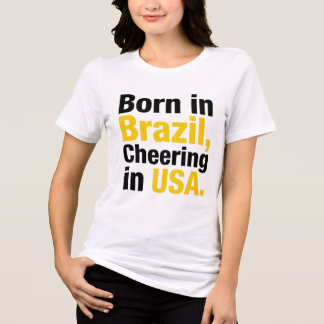 T-shirt En Tri-matière Né au Brésil Acclamant aux États-Unis t shirt