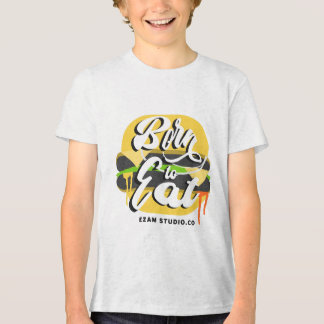 T-shirt En Tri-matière "Né pour manger - Amusant et Jouant Design"