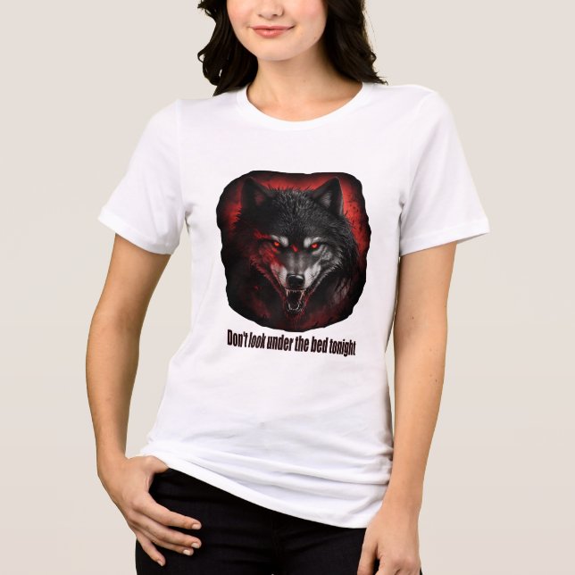 T-shirt En Tri-matière Ne regarde pas sous le lit ce soir Wolf (Recto)