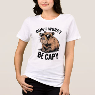 T-shirt En Tri-matière Ne vous inquiétez pas être capable - Drôle Capybar