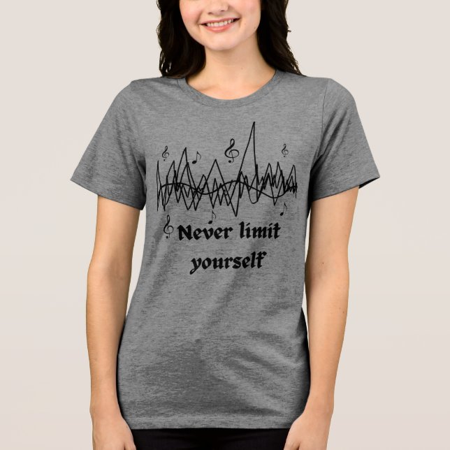 T-shirt En Tri-matière Ne vous limitez jamais | Citation motivationnelle  (Recto)