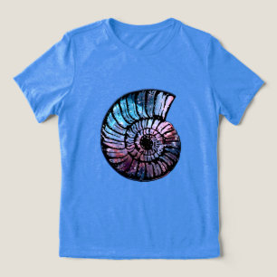 T-shirt En Tri-matière Nebula avec étoiles dans un coquillage de Nautilus
