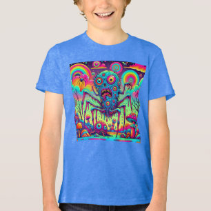T-shirt En Tri-matière Neon Monster Madness Trippy Alien