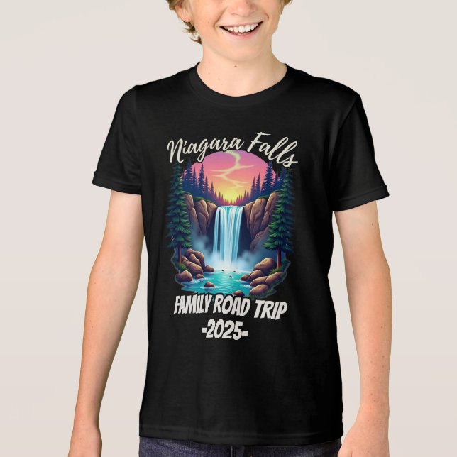 T-shirt En Tri-matière Niagara Falls Road Trip Famille Voyage Hommes (Recto)
