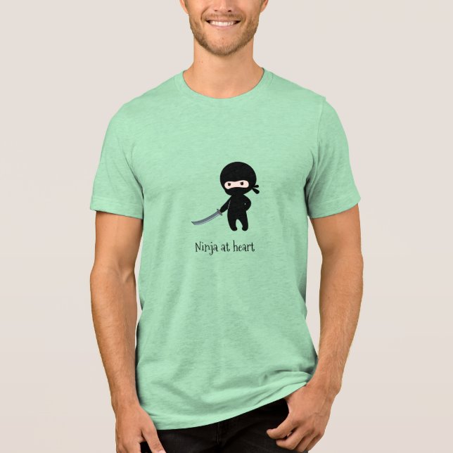 T-shirt En Tri-matière Ninja minuscule en colère au coeur (Recto)