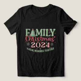 T-shirt En Tri-matière Noël de famille 2024 Noir
