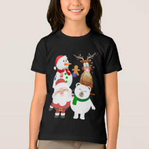 T-shirt En Tri-matière Noël du Père Noël et des amis