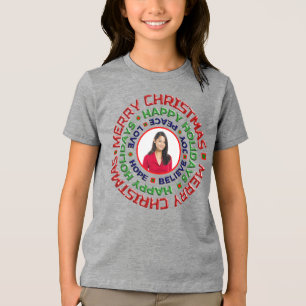 T-shirt En Tri-matière Noël Famille Papa Maman Photo Vacances Personnalis