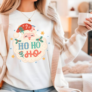 T-shirt En Tri-matière Noël festif Retro Ho Ho Ho Père Noël