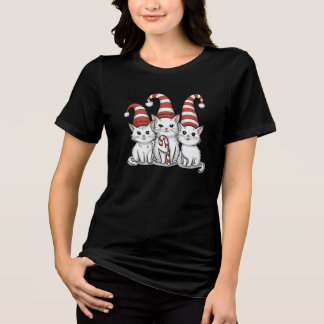 T-shirt En Tri-matière Noël Kitty, Noël Feline, Noël Meowry