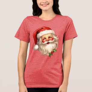 T-shirt En Tri-matière Noël rétro Holly Jolly Santa Claus