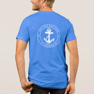T-shirt En Tri-matière Nom de bateau d'ancre nautique personnalisé