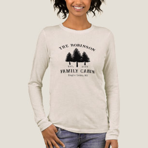 T-shirt En Tri-matière Nom de famille Cabane Rustique Campagne Forêt Arbr