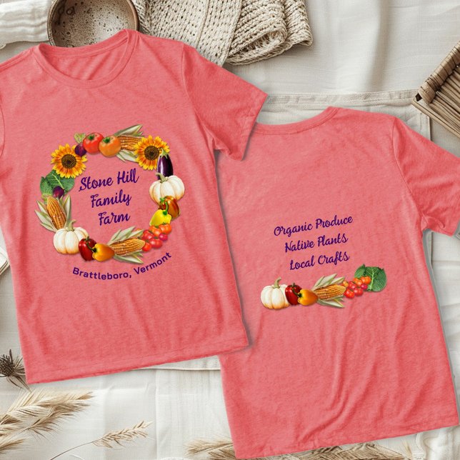 T-shirt En Tri-matière Nom de la ferme Produire des légumes (Créateur téléchargé)