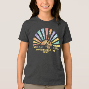 T-shirt En Tri-matière Nom de l'emplacement du surfeur de planche à voile
