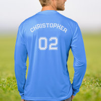 Nom du joueur Numéro Jersey Mens Bleu long manches