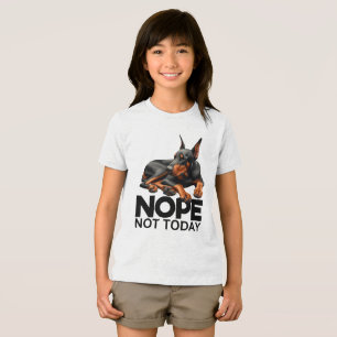 T-shirt En Tri-matière Non Pas Aujourd'Hui Doberman Pinscher