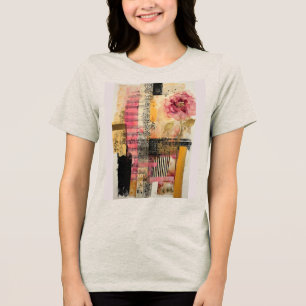 T-shirt En Tri-matière Notes de musique et de fleurs roses