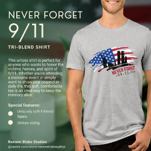 T-shirt En Tri-matière N'oubliez jamais le souvenir du 11 septembre