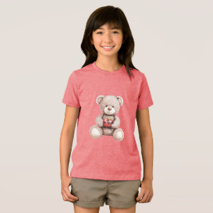 T-shirt En Tri-matière Nounours Rouge Pomme Par Jour Teddy Bear