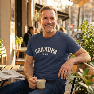 T-shirt En Tri-matière Nouvelle date de création Grand-Père personnalisée