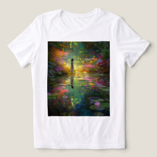 T-shirt En Tri-matière Nymphe de l'eau près d'un étang magique