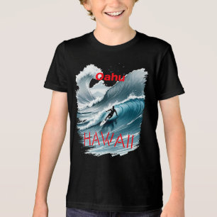 T-shirt En Tri-matière Oahu Hawaii Surf Wave
