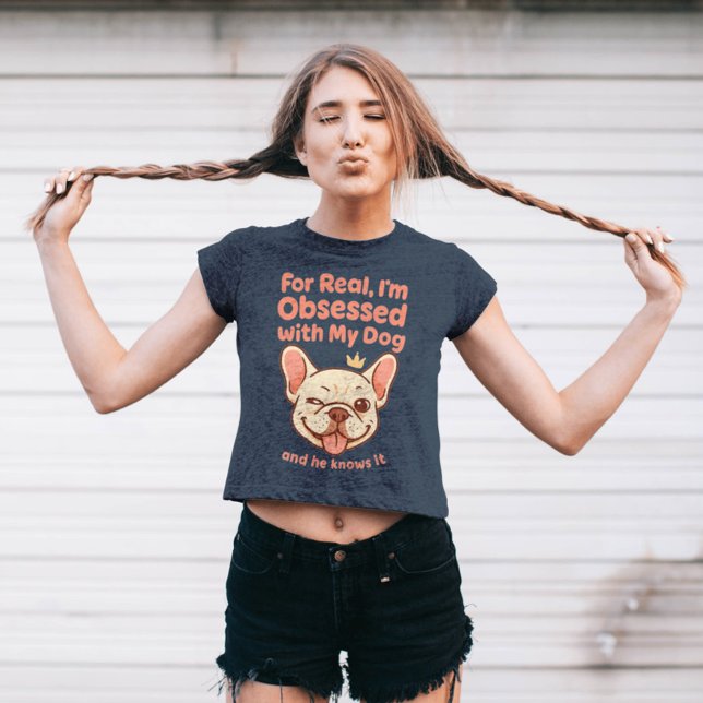 T-shirt En Tri-matière Obsédée par My French Bulldog (Créateur téléchargé)