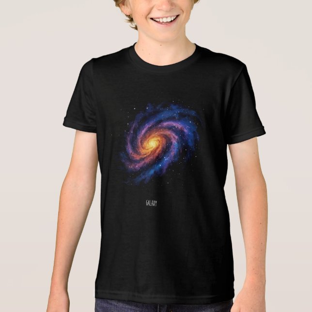 T-shirt En Tri-matière Oeuvre Galaxie - Illustration de l'espace spiral c (Recto)