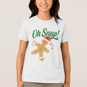 T-shirt En Tri-matière Oh, Snap ! Drôle Gingerbread Homme Cookie Noël