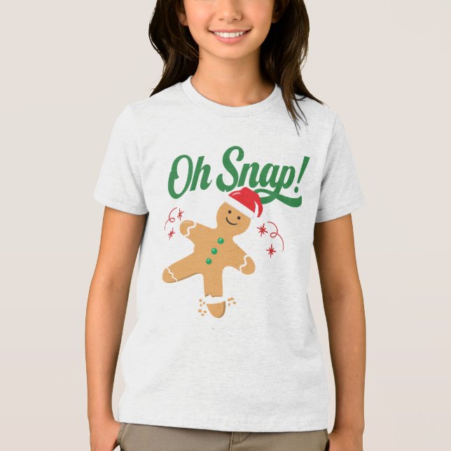 T-shirt En Tri-matière Oh, Snap ! Drôle Gingerbread Homme Cookie Noël (Recto)