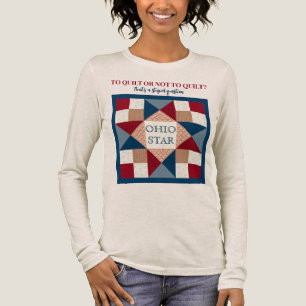 T-shirt En Tri-matière Ohio Star Quilt Block - Navy, Red, Tan