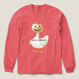 T-shirt En Tri-matière Oie de Halloween à tête de citrouille