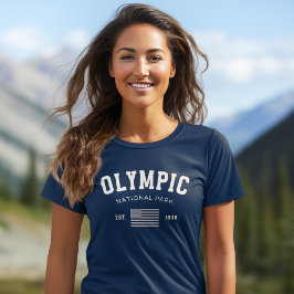 T-shirt En Tri-matière Olympic Naional Park Photo Forest Landscape