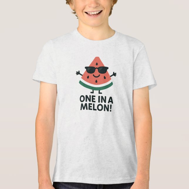 T-shirt En Tri-matière One in a Melon Cool Watermelon Design (Recto)
