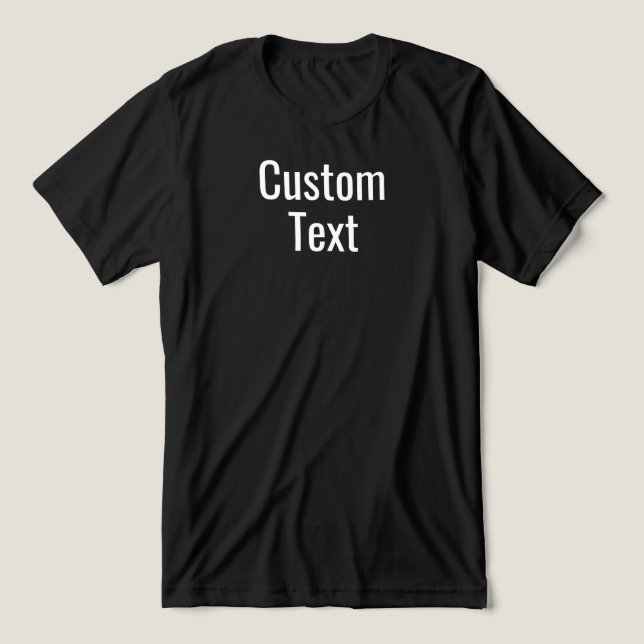 T-shirt En Tri-matière Option d'écriture personnalisée Impression du text (Design Recto)