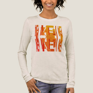 T-shirt En Tri-matière Orange Gold Tons Vertical MCM