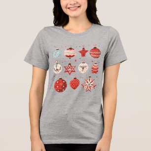 T-shirt En Tri-matière Ornements de Noël adorables - Festive
