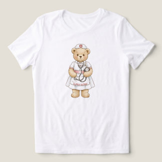 T-shirt En Tri-matière Ours en peluche infirmière personnalisé Nom person