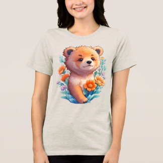 T-shirt En Tri-matière Ours floral
