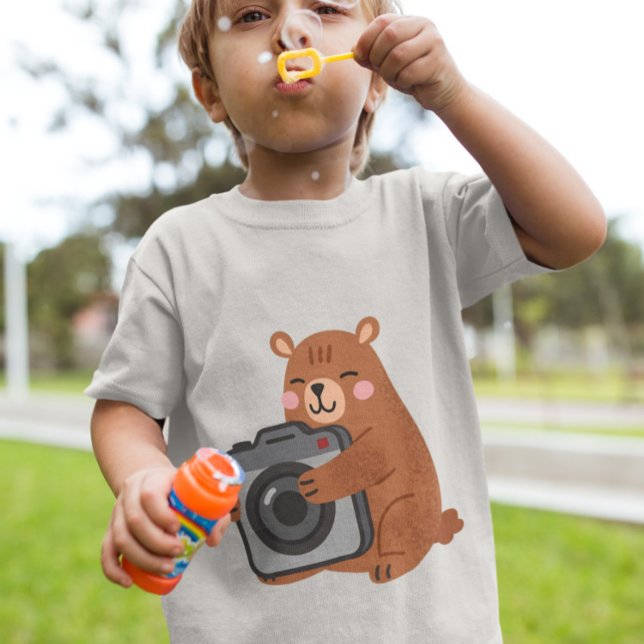 T-shirt En Tri-matière Ours mignon - Ours souriant avec caméra (Créateur téléchargé)