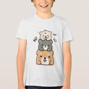 T-shirt En Tri-matière Ours mignons, Dessin