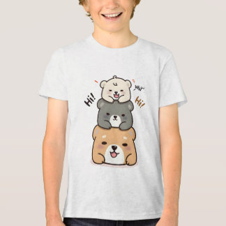 T-shirt En Tri-matière Ours mignons, Dessin