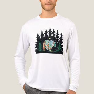 T-shirt En Tri-matière Ours patenté amérindien dans les bois