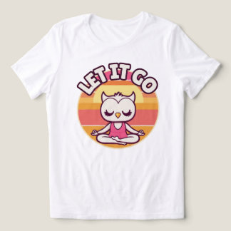 T-shirt En Tri-matière owl méditation mignonne