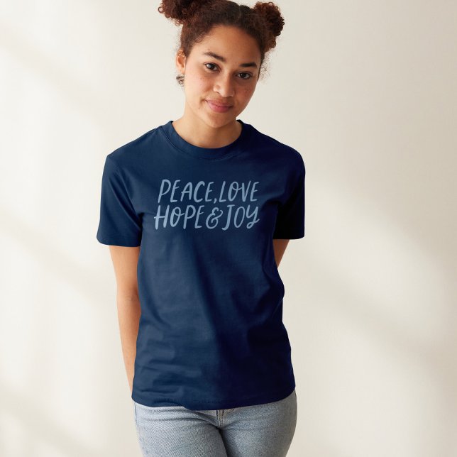 T-shirt En Tri-matière Paix amour espoir joie bleu vacances (Créateur téléchargé)