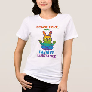 T-shirt En Tri-matière Paix, amour et résistance passive