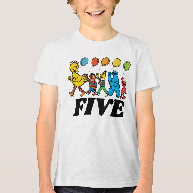 T-shirt En Tri-matière Pal de rue Sésame | Ballons d'anniversaire (Recto)